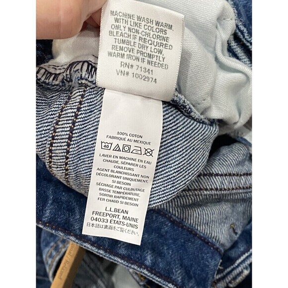 L.L. Bean Jeans Women's 16 MT Blue Original Fit Relaxed Elastic Waist Pants - Picture 8 of 9